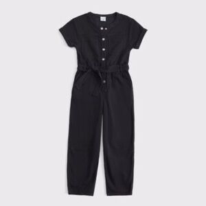 Abercrombie Kids Dark Gray Short-Sleeve Utility Jumpsuit Size 17/18